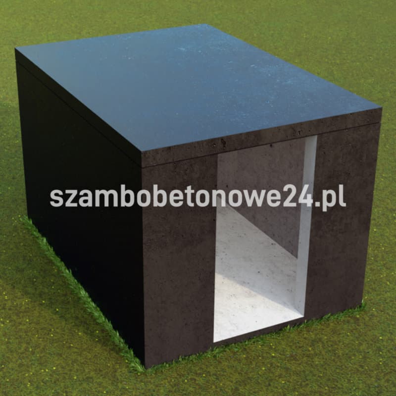 Piwnica betonowa z płaskim dachem