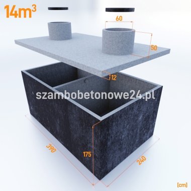 szamba 14m3 dwukomorowe